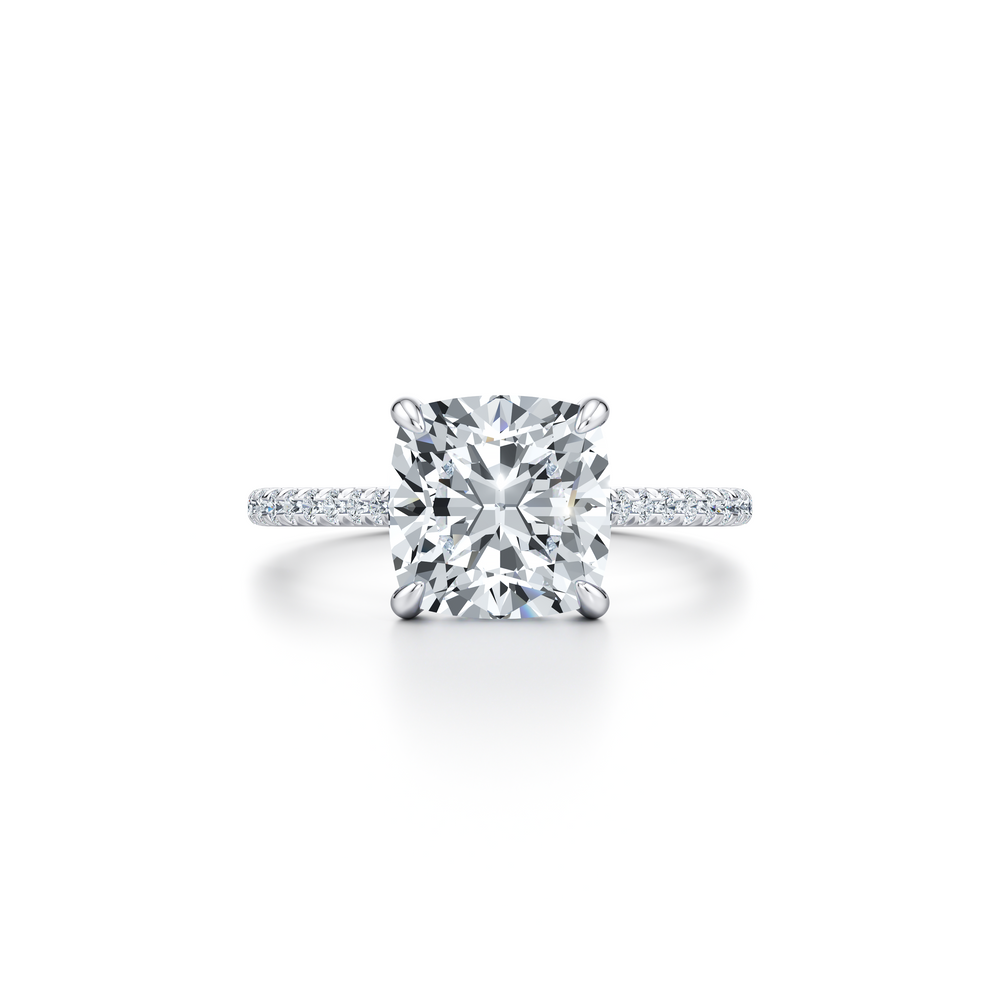 Chelsea Cushion Solitaire Lab Diamond Engagement Ring image 1