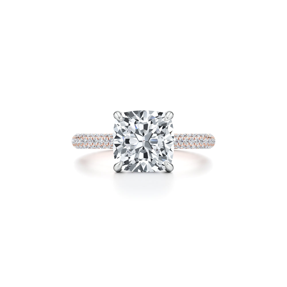 Chelsea Cushion Cut Solitaire Lab Diamond Engagement Ring image 1