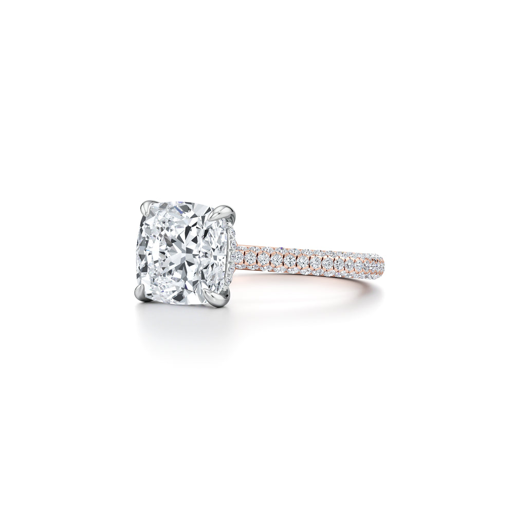 Chelsea Cushion Cut Solitaire Lab Diamond Engagement Ring image 2
