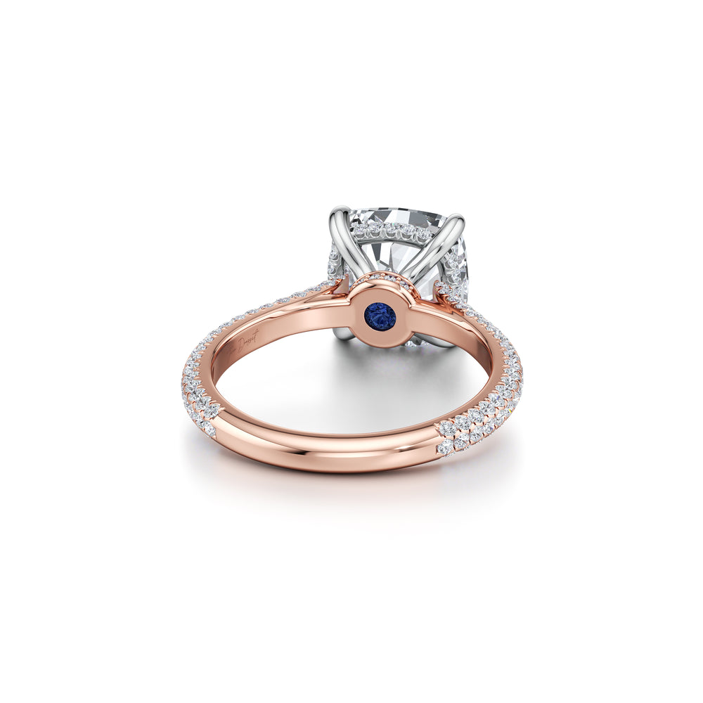 Chelsea Cushion Cut Solitaire Lab Diamond Engagement Ring image 3