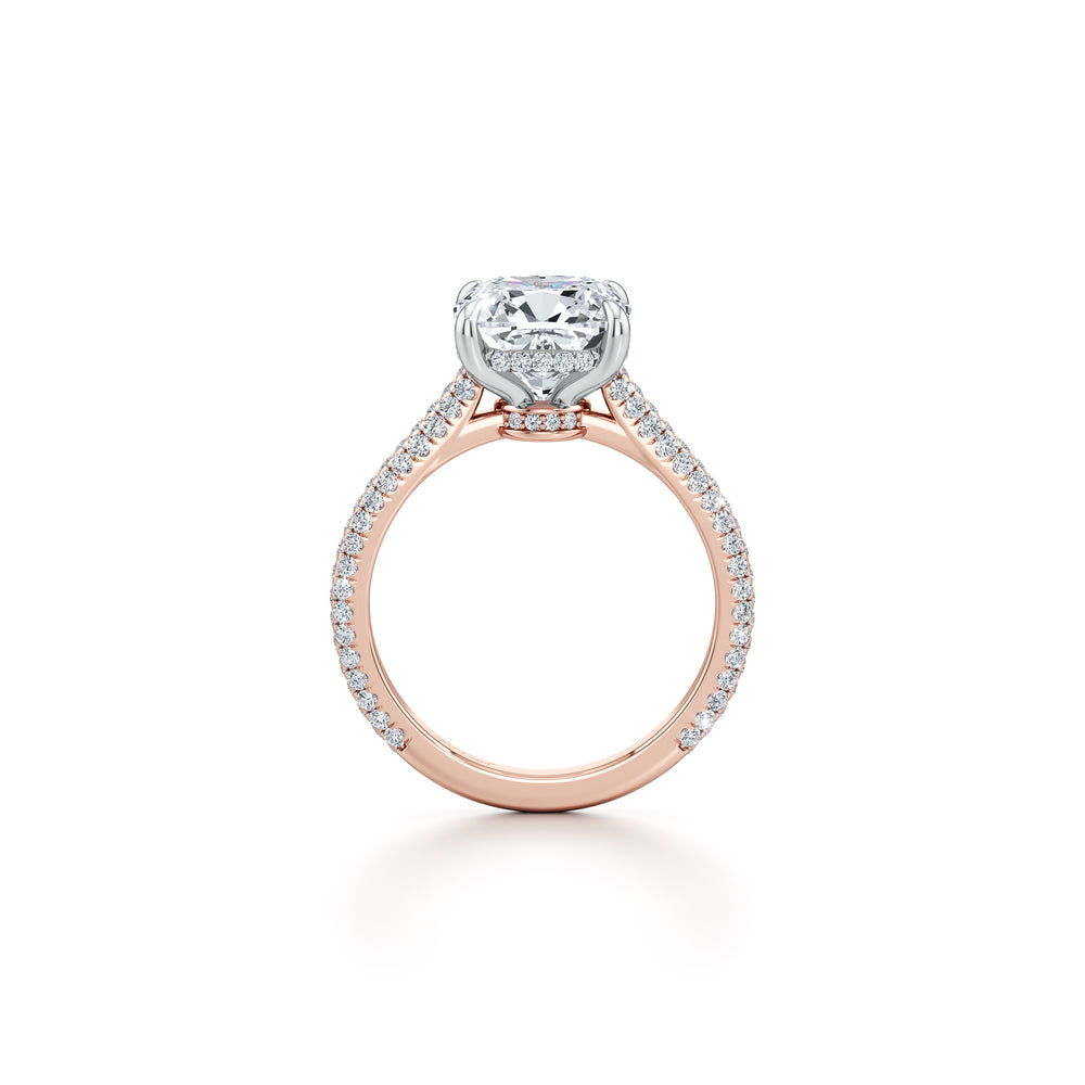 Chelsea Cushion Cut Solitaire Lab Diamond Engagement Ring image 4