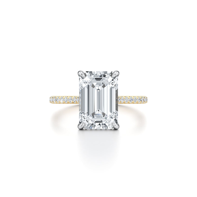 Chelsea Emerald Solitaire Lab Diamond Engagement Ring image 1