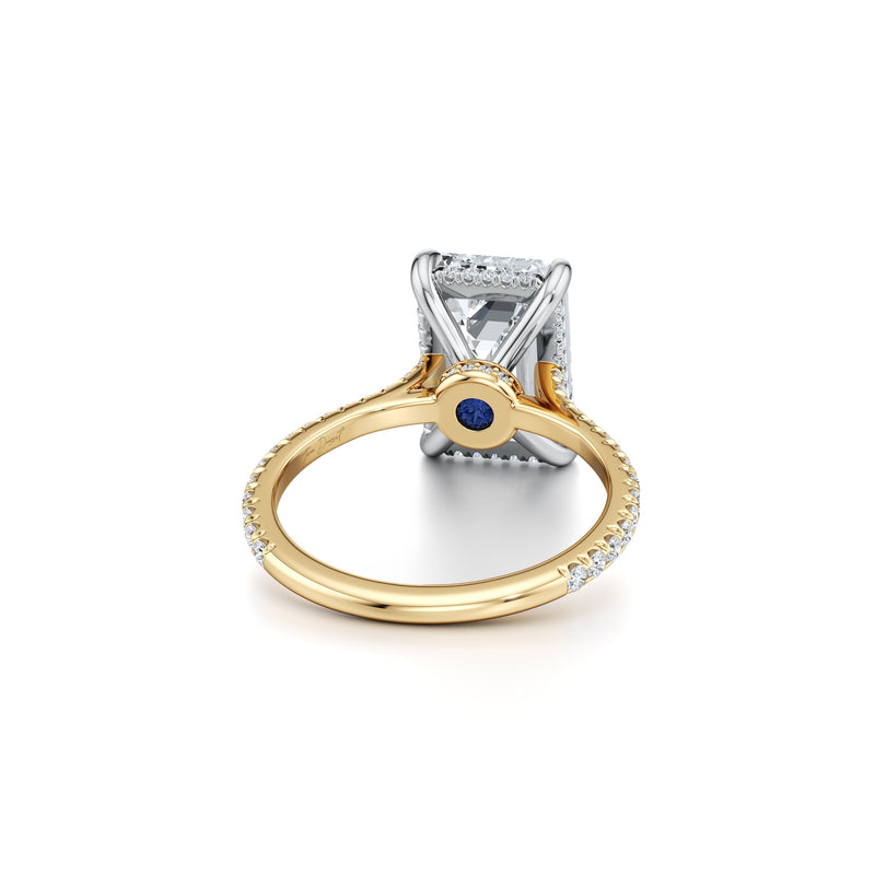 Chelsea Emerald Solitaire Lab Diamond Engagement Ring image 3