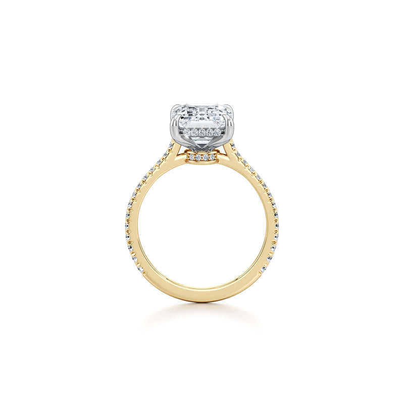Chelsea Emerald Solitaire Lab Diamond Engagement Ring image 4