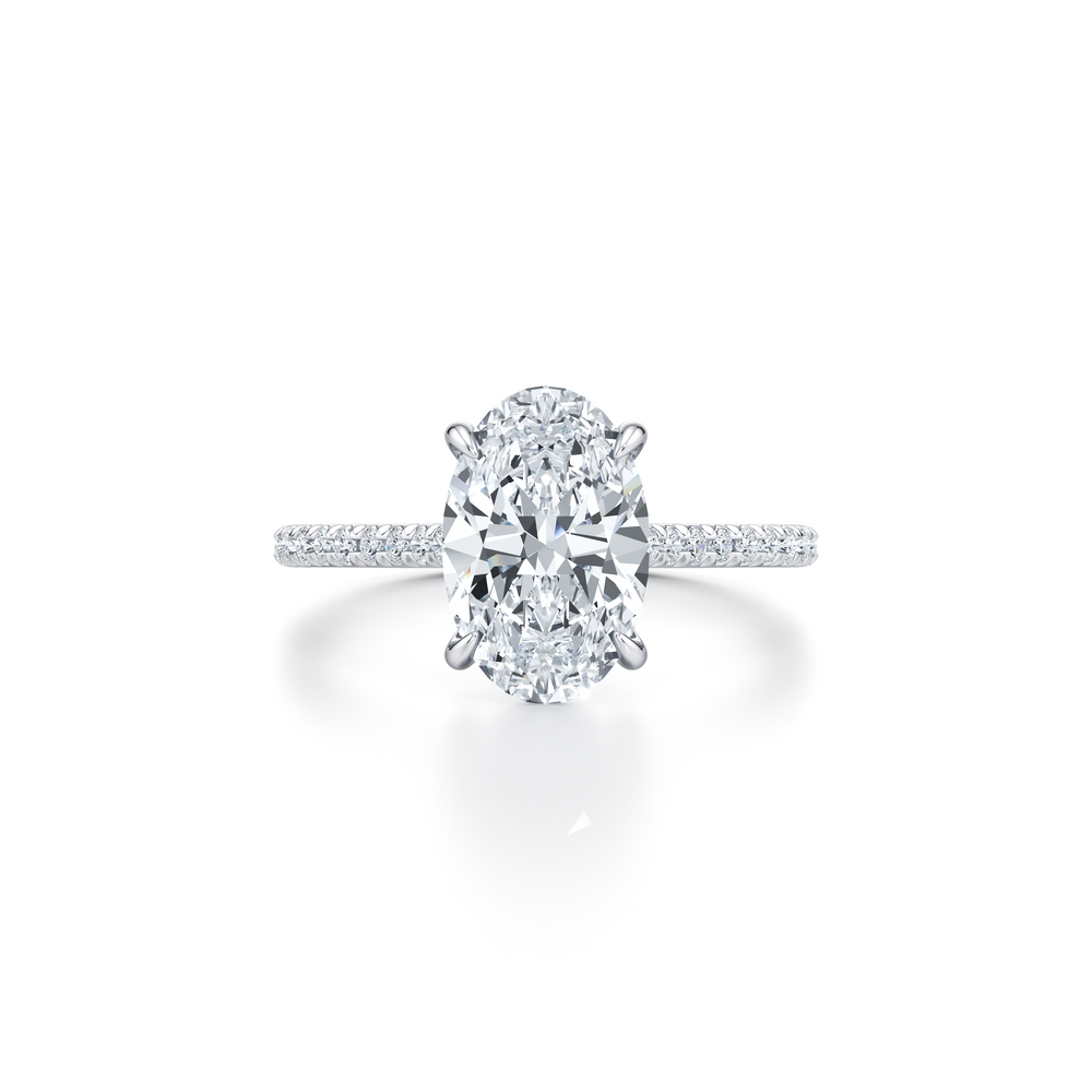 Chelsea Oval Solitaire Lab Diamond Engagement Ring image 1