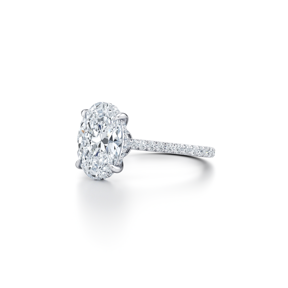 Chelsea Oval Solitaire Lab Diamond Engagement Ring image 2