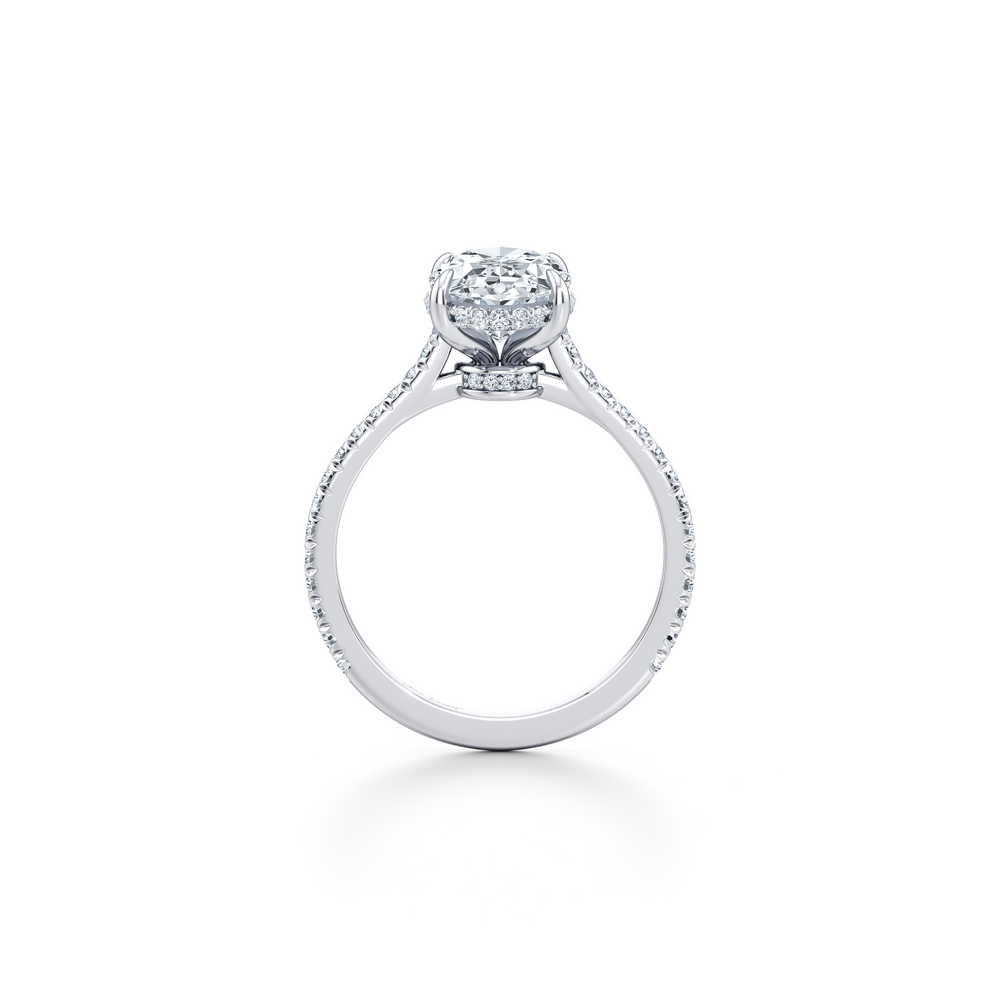 Chelsea Oval Solitaire Lab Diamond Engagement Ring image 4