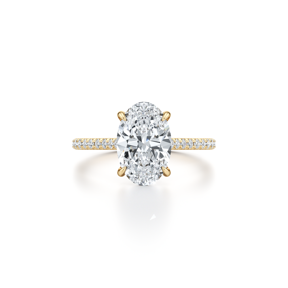 Chelsea Oval Solitaire Lab Diamond Engagement Ring image 1