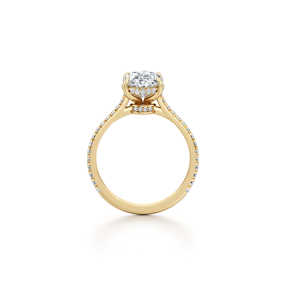 Chelsea Oval Solitaire Lab Diamond Engagement Ring image 4