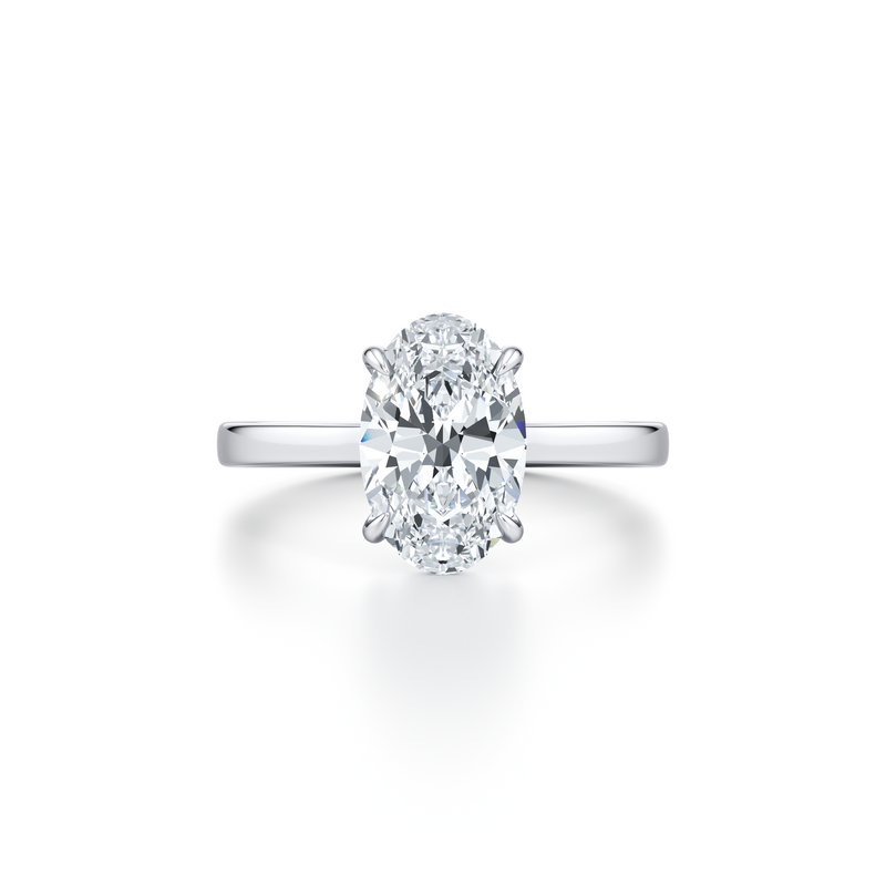 Chelsea Oval Solitaire Lab Diamond Engagement Ring image 1
