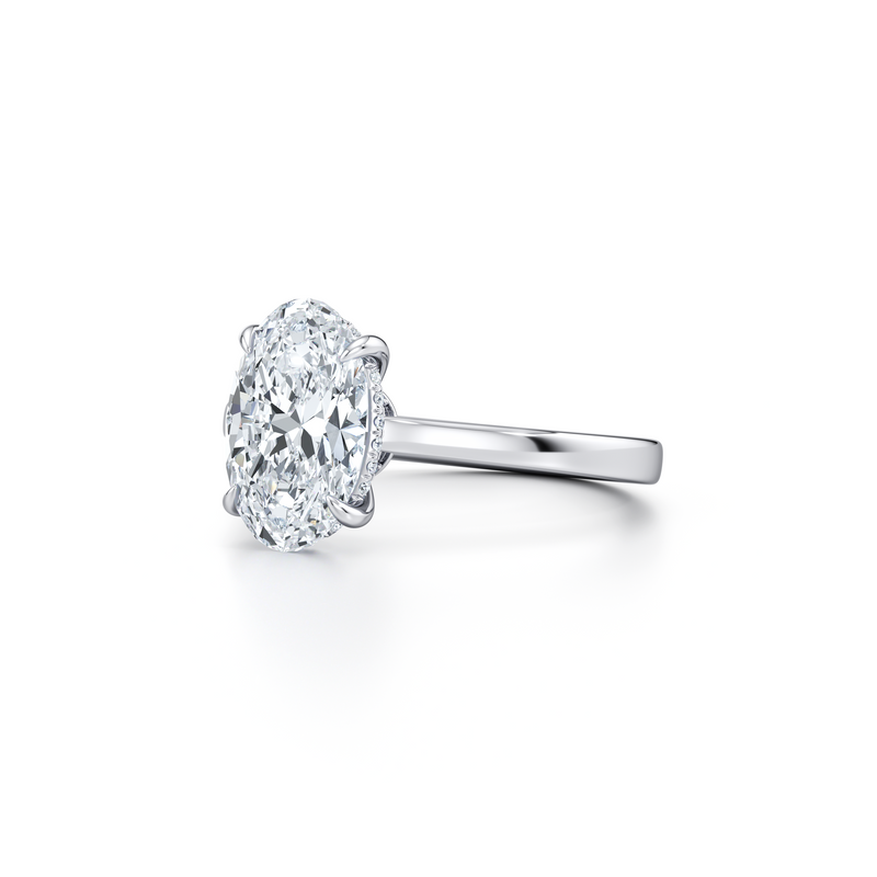 Chelsea Oval Solitaire Lab Diamond Engagement Ring image 2