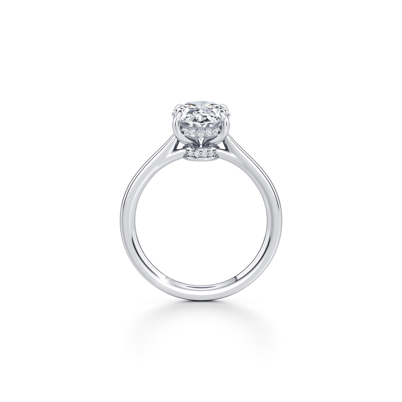 Chelsea Oval Solitaire Lab Diamond Engagement Ring image 4