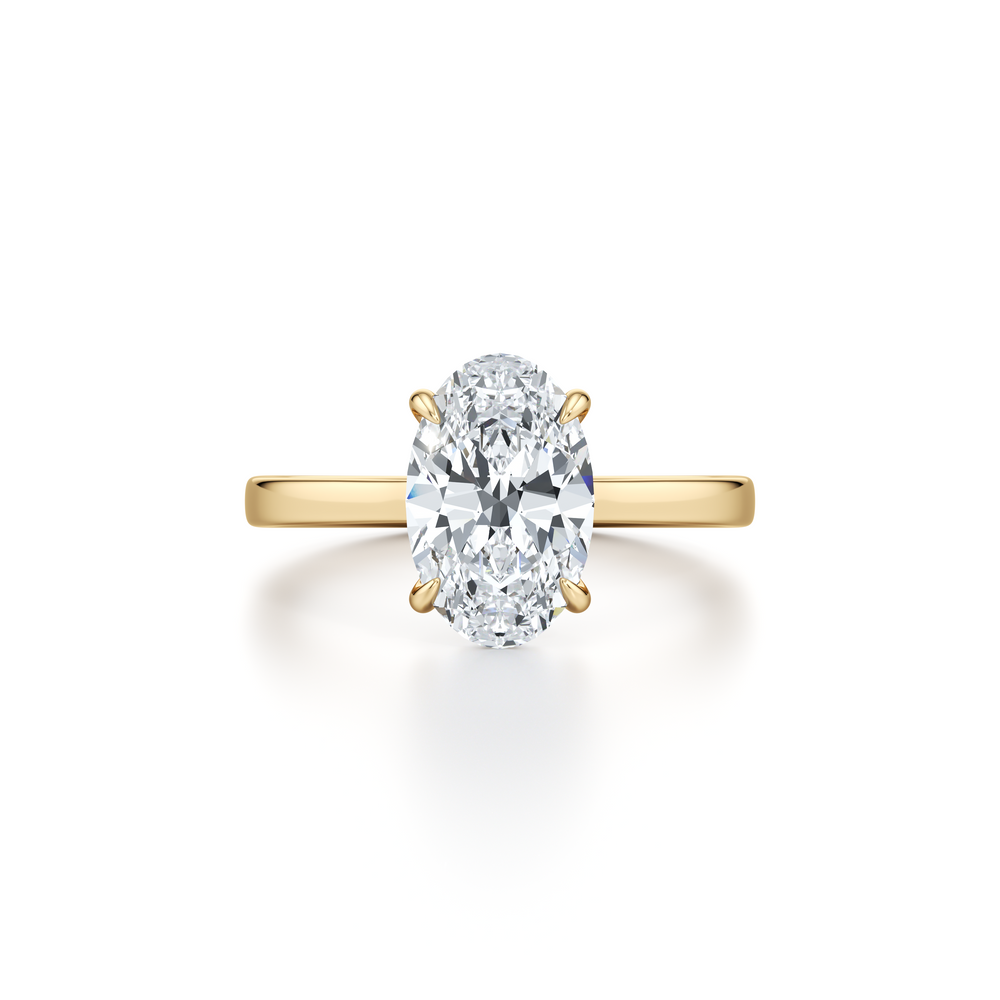 Chelsea Oval Cut Solitaire Lab Diamond Engagement Ring image 1