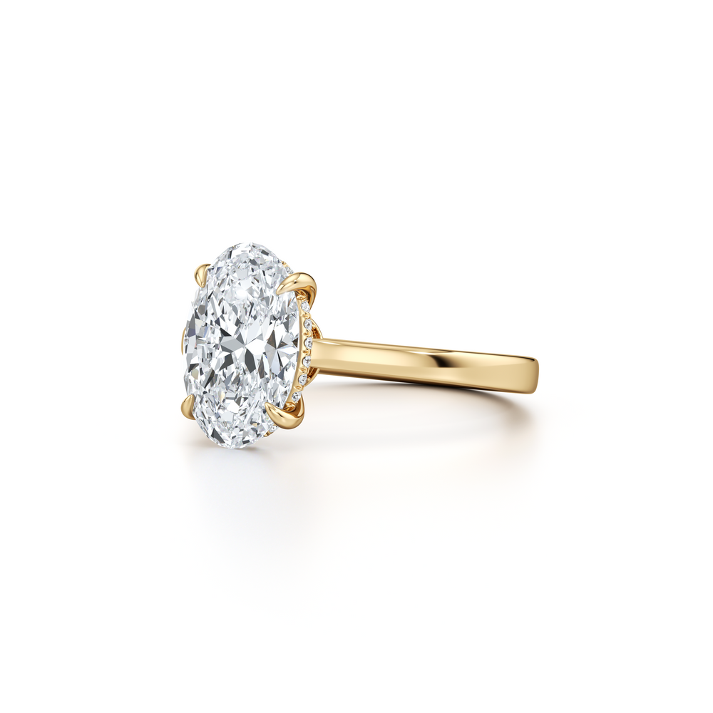 Chelsea Oval Cut Solitaire Lab Diamond Engagement Ring image 2