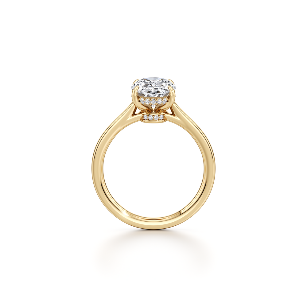 Chelsea Oval Cut Solitaire Lab Diamond Engagement Ring image 4