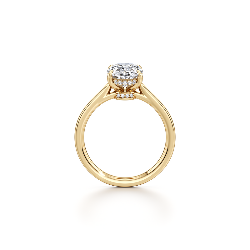 Chelsea Oval Cut Solitaire Lab Diamond Engagement Ring image 4