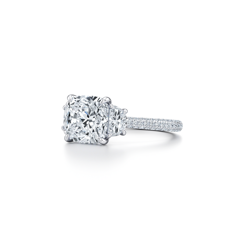 Chelsea Half-Moon Three Stone Lab Diamond Engagement Ring image 42