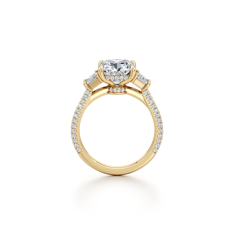 Chelsea Trapezoid Three Stone Lab Diamond Engagement Ring image 54