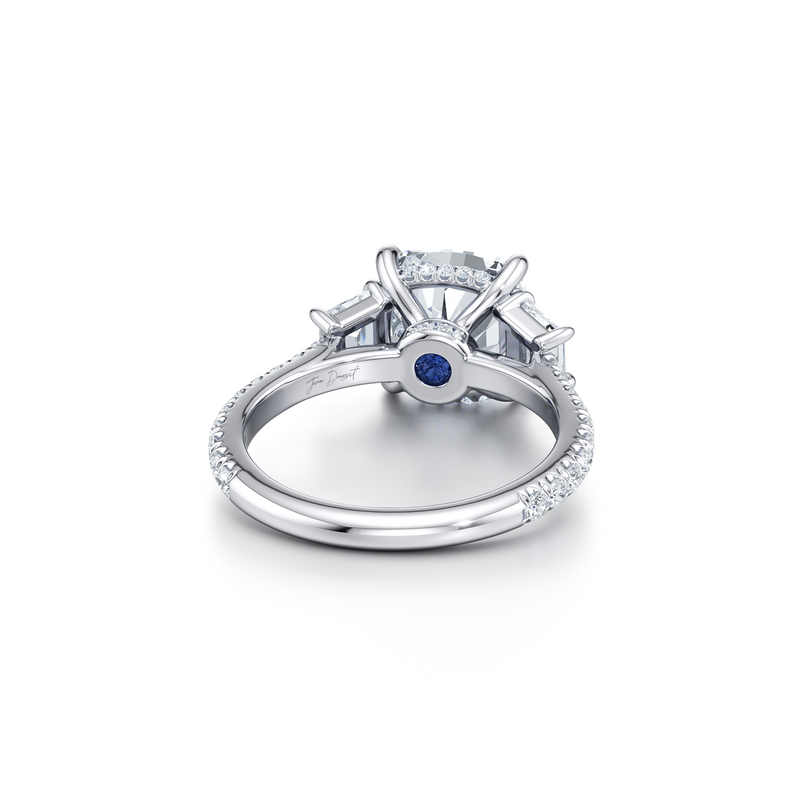 Chelsea Trapezoid Three Stone Lab Diamond Engagement Ring image 63