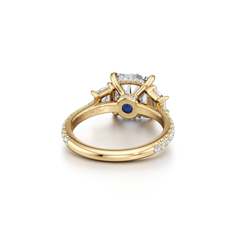 Chelsea Trapezoid Three Stone Lab Diamond Engagement Ring image 68