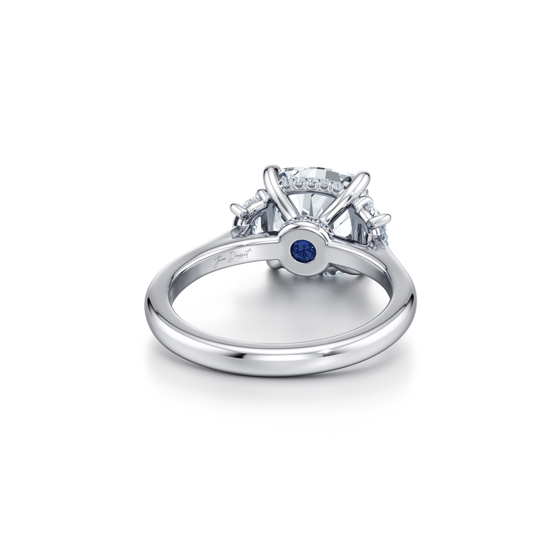 Chelsea Half Moon Three Stone Lab Diamond Engagement Ring image 43