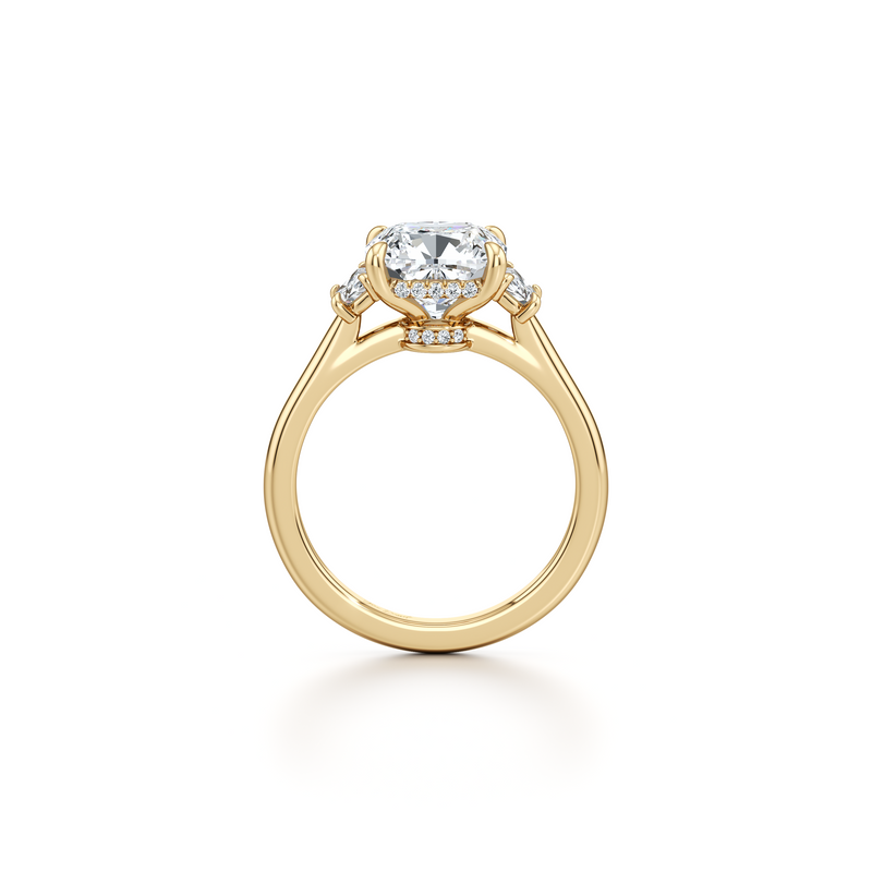 Chelsea Cushion Cut Three Stone Lab Diamond Engagement Ring image 4