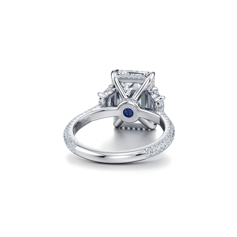 Chelsea Half-Moon Three Stone Lab Diamond Engagement Ring image 103