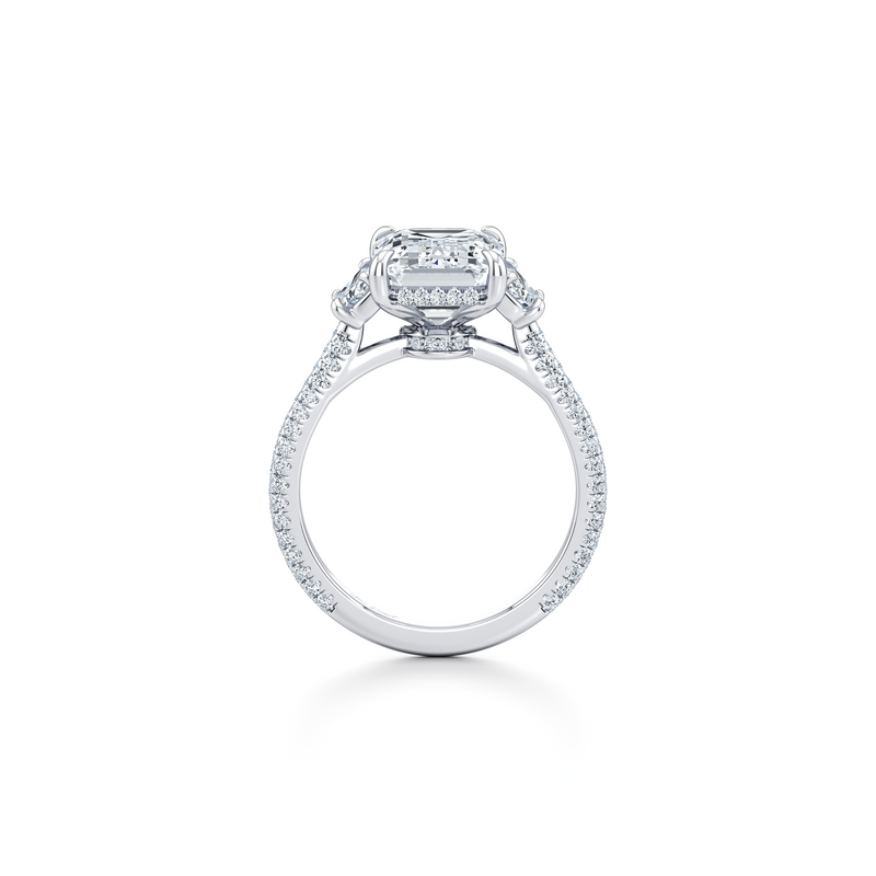 Chelsea Half-Moon Three Stone Lab Diamond Engagement Ring image 104