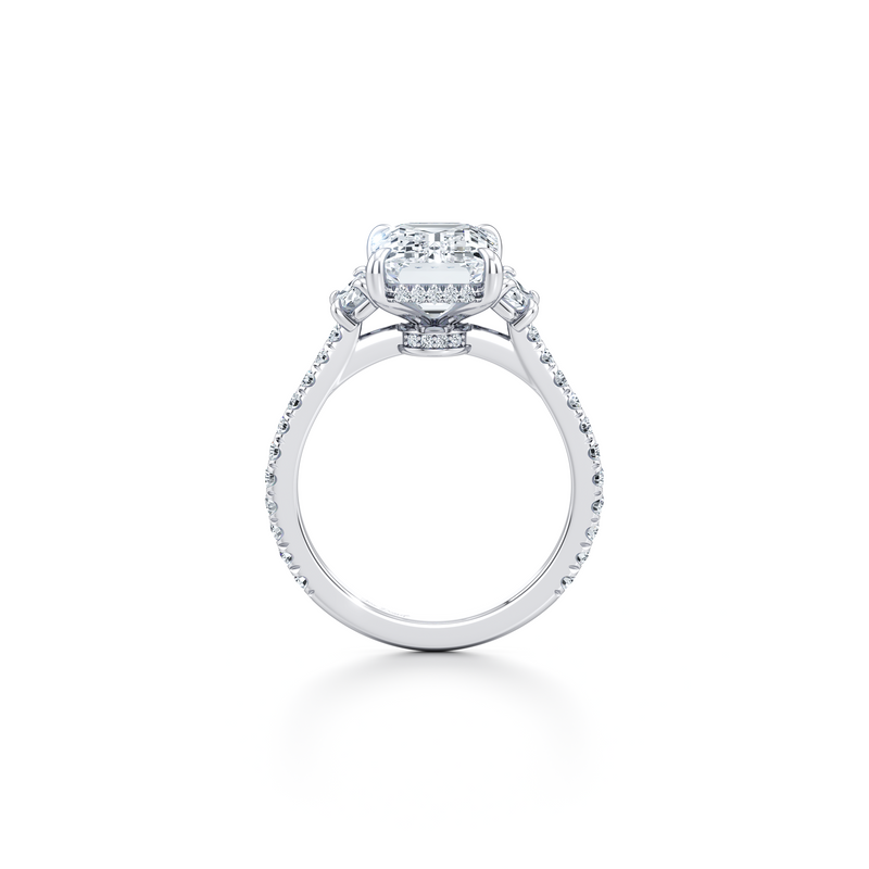 Chelsea Half-Moon Three Stone Lab Diamond Engagement Ring image 64