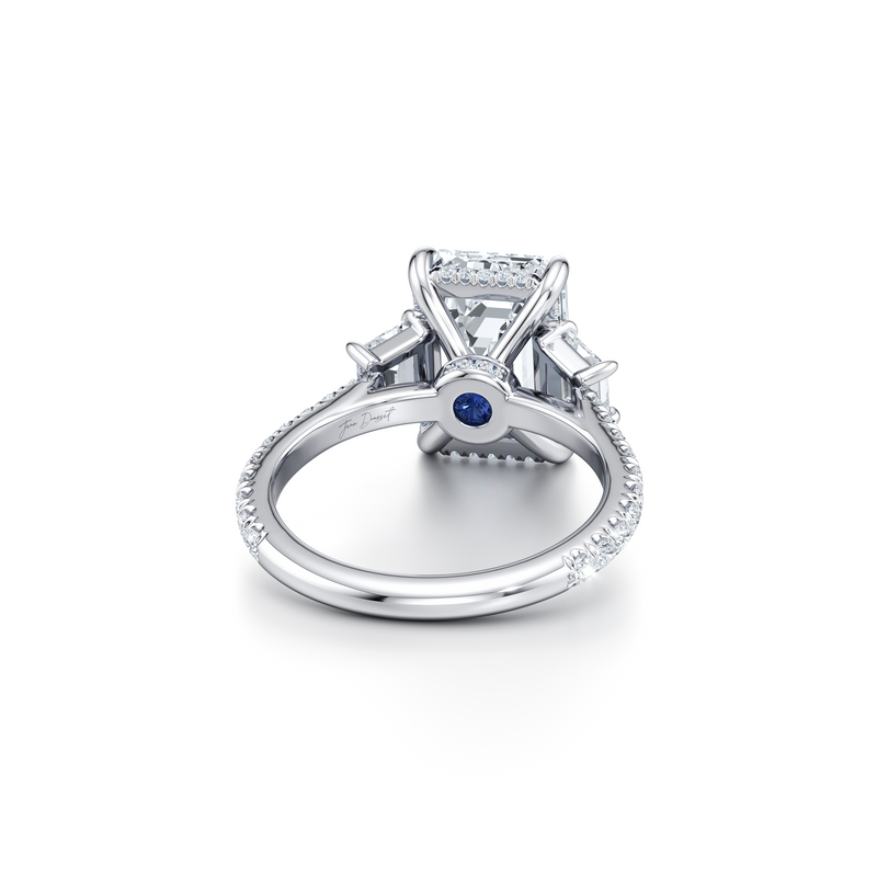 Chelsea Trapezoid Three Stone Lab Diamond Engagement Ring image 3