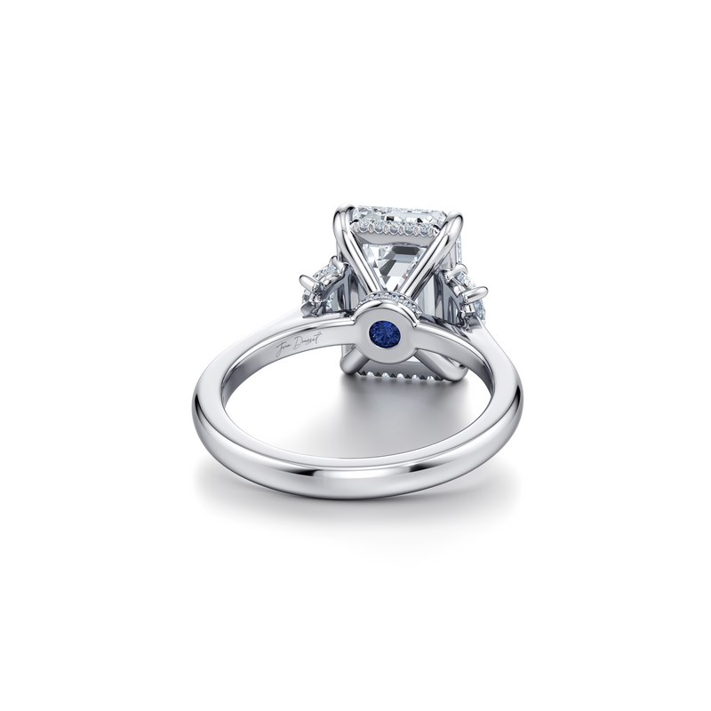 Chelsea Half Moon Three Stone Lab Diamond Engagement Ring image 63