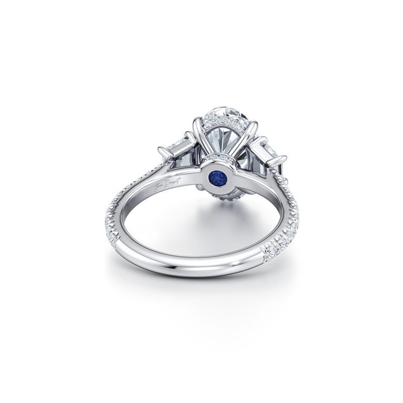 Chelsea Trapezoid Three Stone Lab Diamond Engagement Ring image 43