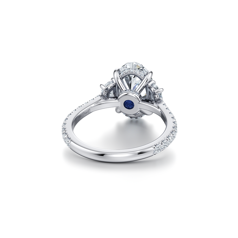 Chelsea Half-Moon Three Stone Lab Diamond Engagement Ring image 28