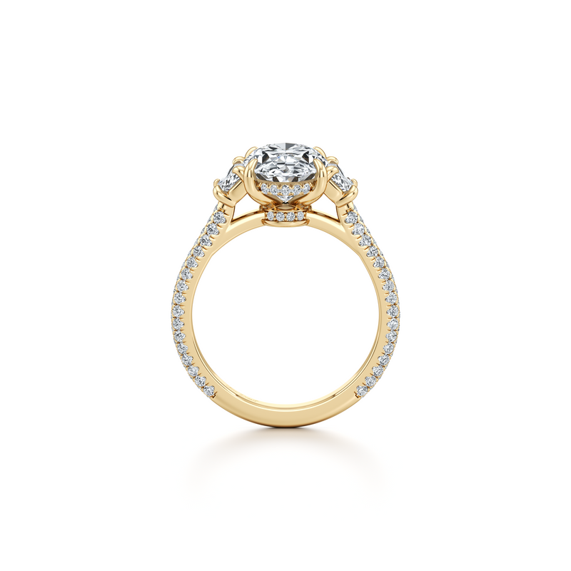 Chelsea Half-Moon Three Stone Lab Diamond Engagement Ring image 29