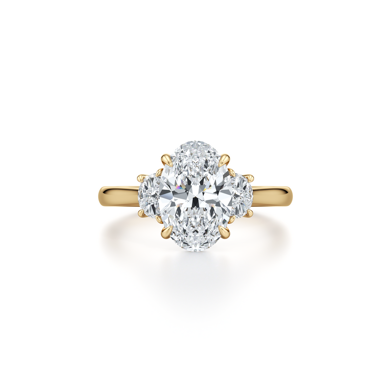 Chelsea Oval Three Stone Lab Diamond Engagement Ring image 1
