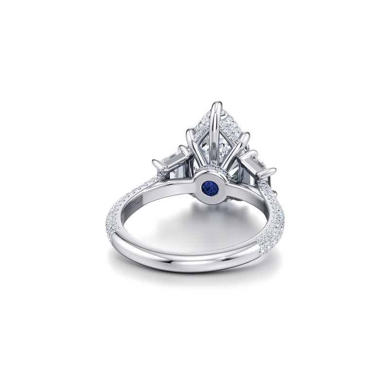 Chelsea Trapezoid Three Stone Lab Diamond Engagement Ring image 103