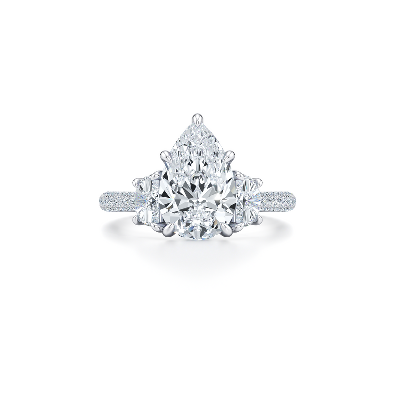 Chelsea Half-Moon Three Stone Lab Diamond Engagement Ring image 61