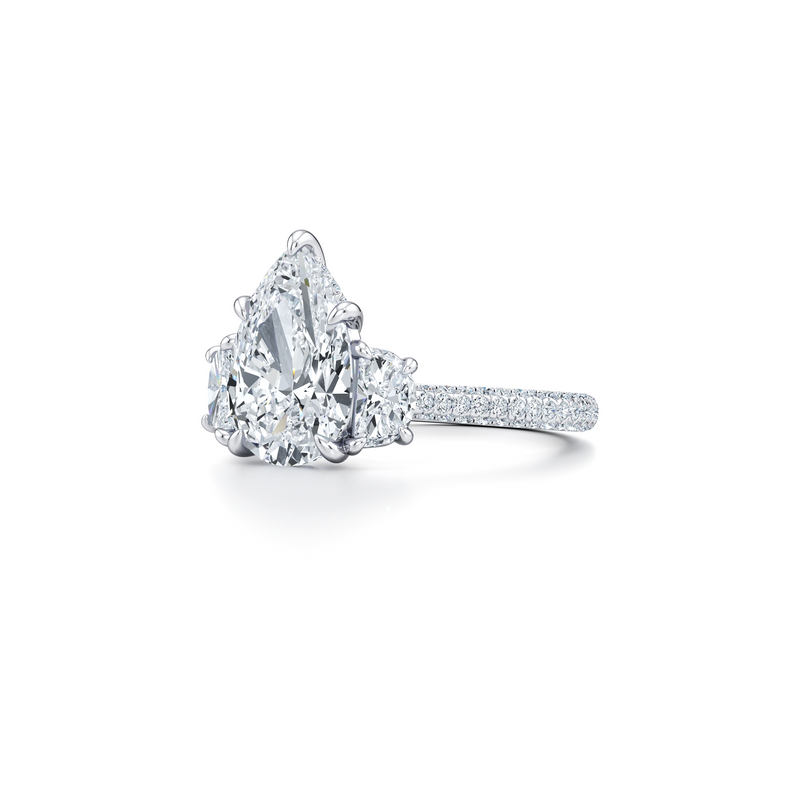 Chelsea Half-Moon Three Stone Lab Diamond Engagement Ring image 62