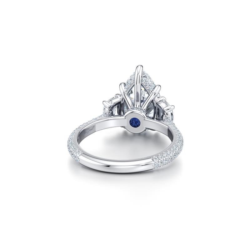 Chelsea Half-Moon Three Stone Lab Diamond Engagement Ring image 63