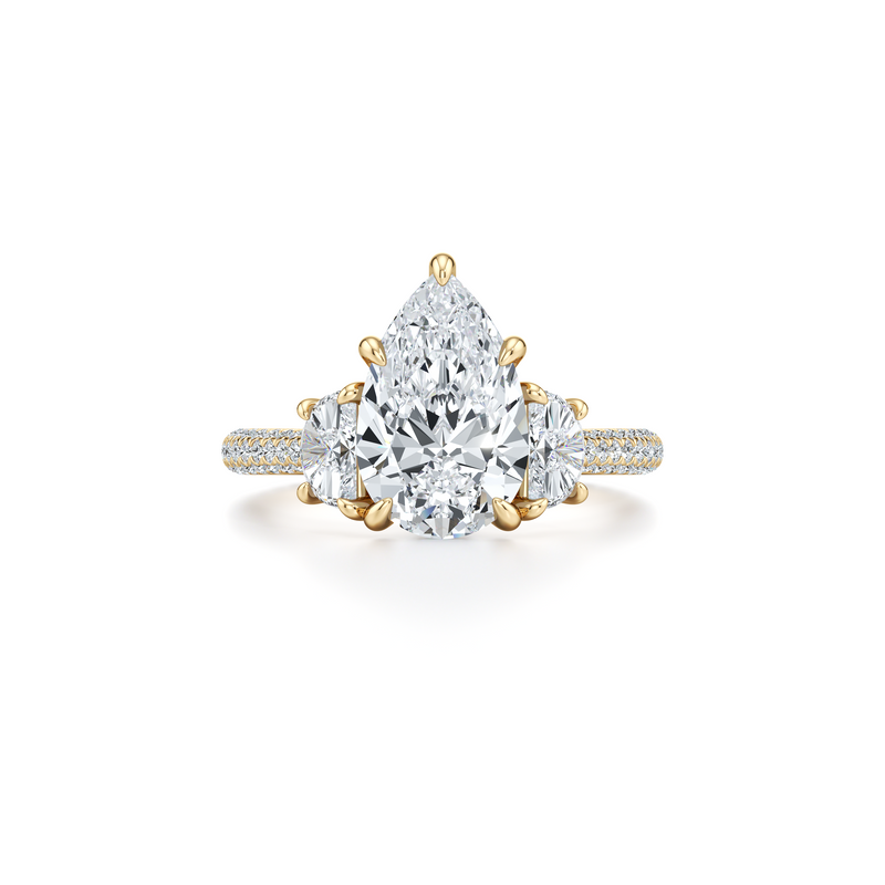 Chelsea Half-Moon Three Stone Lab Diamond Engagement Ring image 66
