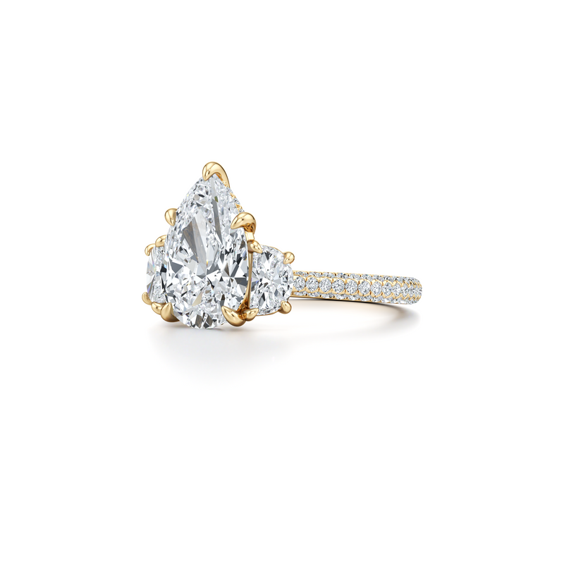 Chelsea Half-Moon Three Stone Lab Diamond Engagement Ring image 67
