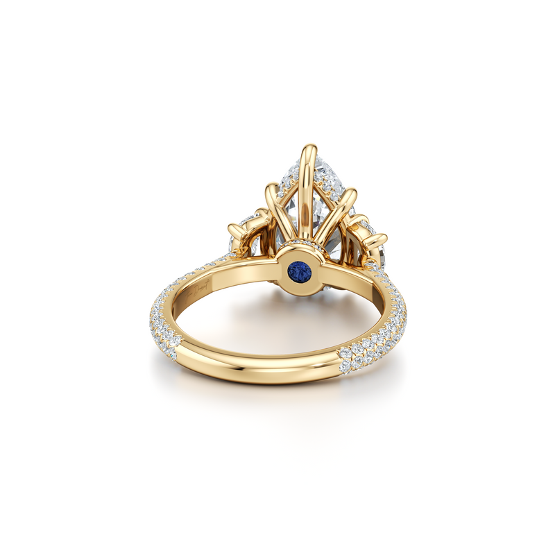 Chelsea Half-Moon Three Stone Lab Diamond Engagement Ring image 68