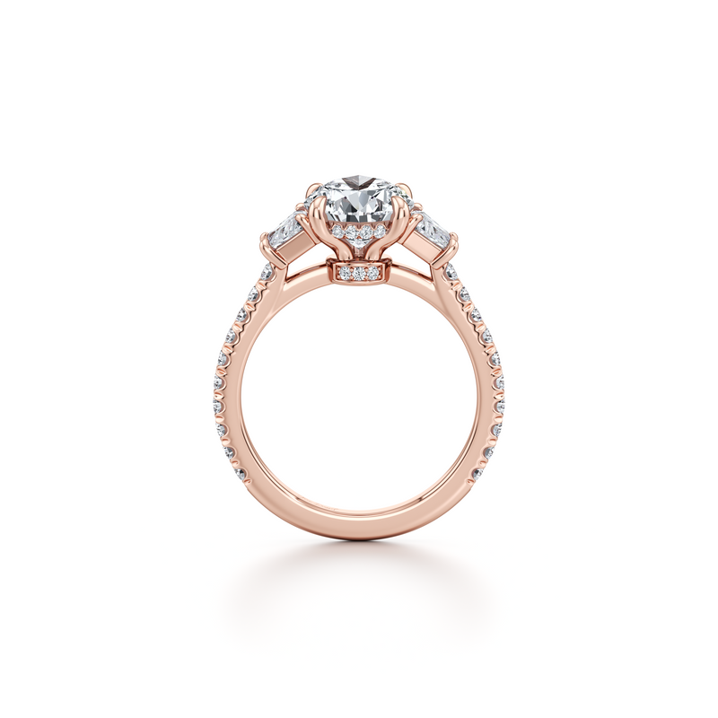 Chelsea Trapezoid Three Stone Lab Diamond Engagement Ring image 114