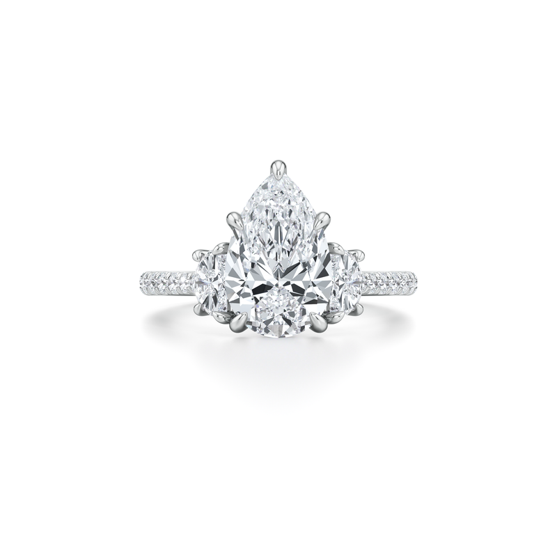 Chelsea Half-Moon Three Stone Lab Diamond Engagement Ring image 101