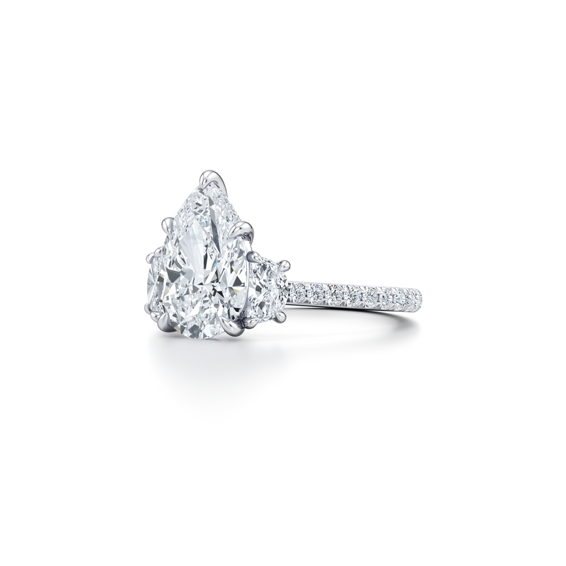 Chelsea Half-Moon Three Stone Lab Diamond Engagement Ring image 102