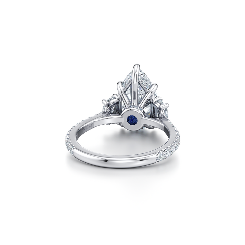 Chelsea Half-Moon Three Stone Lab Diamond Engagement Ring image 103