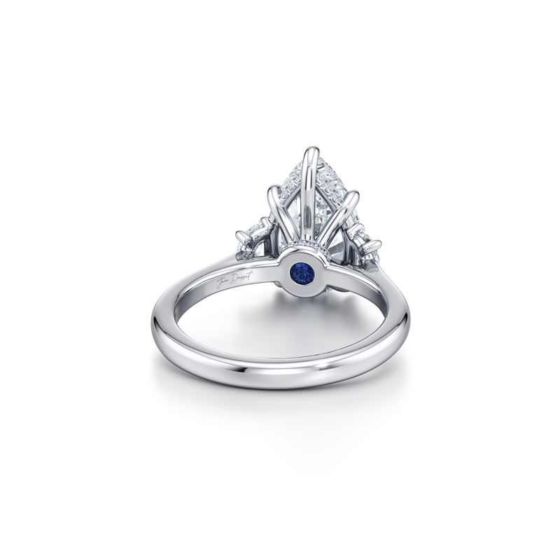 Chelsea Half Moon Three Stone Lab Diamond Engagement Ring image 103