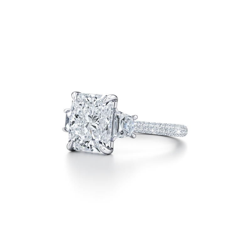 Chelsea Radiant Cut Three Stone Lab Diamond Engagement Ring image 2