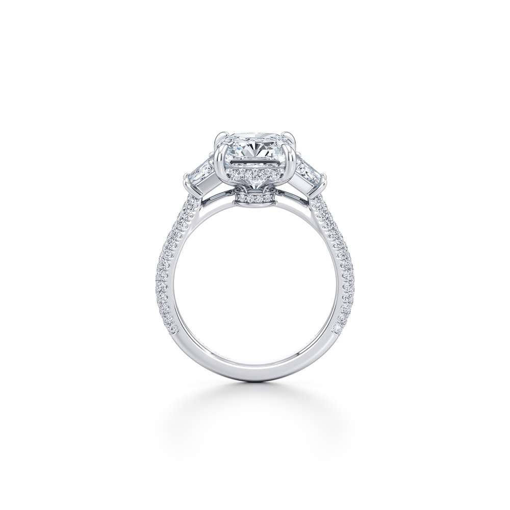Chelsea Radiant Cut Three Stone Lab Diamond Engagement Ring image 4