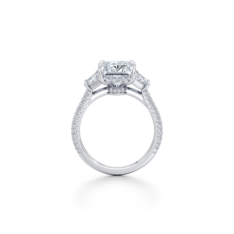 Chelsea Radiant Cut Three Stone Lab Diamond Engagement Ring image 4